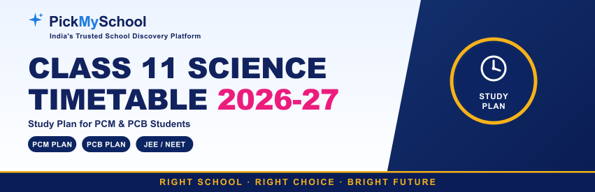 Class 11 Science Stream Timetable 2026-27: Study Plan for PCM & PCB Students